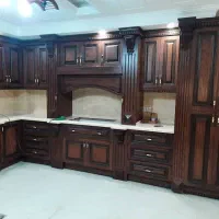 کمد دیواری تخت تاشو کابینتmdfتمام چوب روکش چوب رنگ