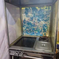 فر ساندویچ فن دار سه کاره و میز چهار نفره mdf