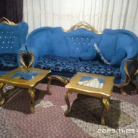 مبل سلطنتی 7نفره آنتیک واستثنایی .بادومیزعسلی.|مبلمان خانگی و میز عسلی|تربت جام, شهید غلام زاده|دیوار