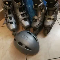 اسکیت خارجی تمیز دو سایز ، دو جفت با یک عدد کلاه