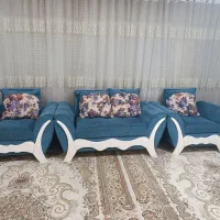 مبل۷نفره تمیز و۳تا میزعسلی
