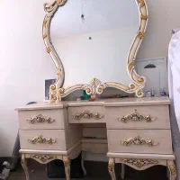 تخت دو نفره و میزارایش|تخت و سرویس خواب|قوچان, |دیوار