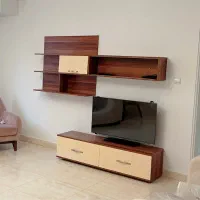 میز جلو مبلی و میز تلویزیون میزتی وی وال عسلی
