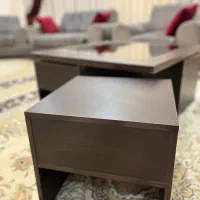 میز وسط (پذیرایی ) چوبی به همراه ۴ عدد میز عسلی|مبلمان خانگی و میز عسلی|بابل, |دیوار