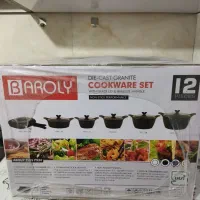 قابلمه تمام چدن۱۲پارچه Baroly نو آکبند پاکدشت|ظروف پخت‌وپز|پاکدشت, پاکدشت (مامازند)|دیوار