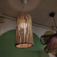 لوستر حصیری حصیر لوستر رافیا آباژور حصیری|لوستر و چراغ آویز|رشت, منظریه|دیوار