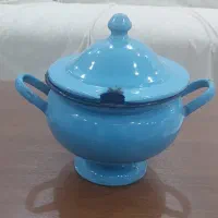 ظرف لعابی آبی فیروزه ای عتیقه