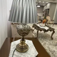 آباژور رومیزی بدنه کریستال