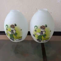 دو عدد حباب شیشه ای لوستر پسرانه|لوستر و چراغ آویز|رشت, سعدی (تختی)|دیوار