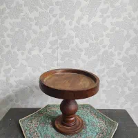 ۵ عدد جاشمعی چوبی خراطی شده با پایه کیک|صنایع دستی و سایر لوازم تزئینی|رودسر, |دیوار