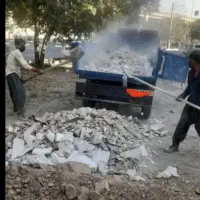 حمل نخاله ماسه خاکبرداری آجر خاک نیسان کمپرسی