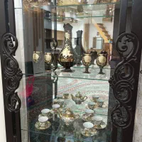 بوفه چوبی زیبا باتمام وسایلش|بوفه، ویترین، کنسول|سنندج, |دیوار