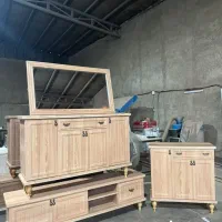 اینه و کنسول/لاریس تمام MDF/ پایه چوب|بوفه، ویترین، کنسول|تهران, صاحب الزمان|دیوار