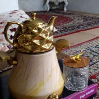 کتری قوری لعابی کف چدن|سماور، چایساز، قهوهساز|مشهد, نوده|دیوار