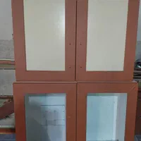 کابینت چوبی تمیز|کتابخانه، شلف، قفسه‌های دیواری|شازند, |دیوار