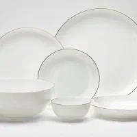 سرویس ۲۶پارچه گرد لب طلایی و خورده ریز