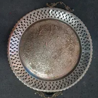 سینی مسی قدیمی|کلکسیون اشیاء عتیقه|تبریز, |دیوار