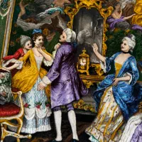 تابلوفرش دستبافت زیبا و لاکچری جمع خانوادگی|تابلو فرش|تهران, جردن|دیوار