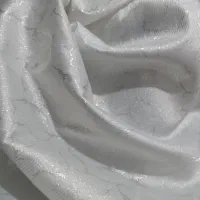 پارچه پرده ژاکارد شاین سفید رگه نقره ای|پرده، رانر، رومیزی|تهران, آبشار|دیوار