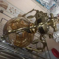 لوستر برنجی   آنتیک خارجی|لوستر و چراغ آویز|آمل, |دیوار