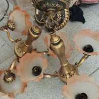 سه عدد لوستر شبیه هم جنس آلیاژ درحدنو|لوستر و چراغ آویز|اراک, |دیوار