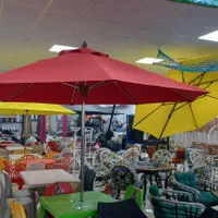 چتر پایه کنار سایه بان چراغ دار باغ ویلا روفگاردن|مصالح و تجهیزات ساختمان|چهارباغ, |دیوار