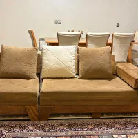 فروش مبلمان‌۸نفره چوب روسی|مبلمان خانگی و میز عسلی|شاهرود, |دیوار