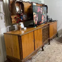 فروش میز تلویزیون تمام چوب گردو عتیقه و انتیک|میز تلویزیون|دماوند, گیلاوند|دیوار