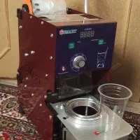 دستگاه پک و سیل کن لیوان به همراه رول سلفون