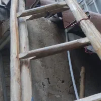 نردبان چوبی دوطرفه ۴متری مرغوب