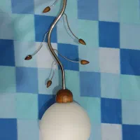 لوستر چوب و فلز سالم و چراغ دیواری فانتزی