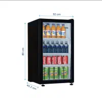 یخچال ۵ فوت شوکیس درب شیشه ای مشکی