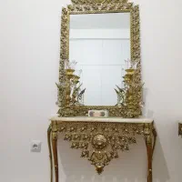 آینه و شمعدان برنز