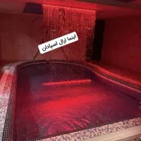 آبنما بارانی سقفی شیشه خیس دیوار خیس