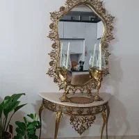 آینه و شمعدان برنز