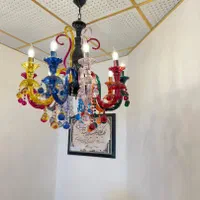 لوستر کریستالی رنگی سارینا