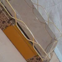 سینی آینه ای طلایی|ظروف سرو و پذیرایی|قم, شهرک امام حسن|دیوار