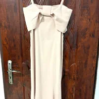 پیراهن مجلسی رنگ کرم