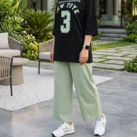 ست تیشرت و شلوار بیرون پوش با رنگبندی