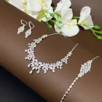 سرویس کامل نقره روکش طلا جواهری مونیزا کد3184|بدلیجات|تبریز, |دیوار