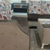 فروش مبل شکلاتی راحتی ۶ نفره + جلو مبلی