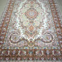 جفت فرش ۶متر ۶۰رج دستباف تبریز ۹۰٪ابریشم شرایطی|فرش|تهران, دریاچه شهدای خلیج فارس|دیوار
