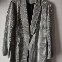 کت مجلسی نو رنگ مشکی و نقره‌ای