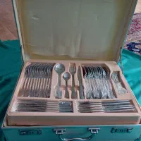 سرویس قاشق چنگال ۲۴ نفره ۱۲۸ پارچه بدون استفاده