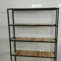 قفسه چوبی رگال لباس طراحی و ساخت رگال