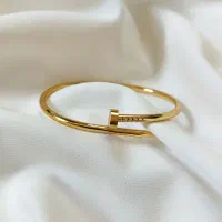 بنگل میخ رنگ ثابت طلایی و نقره ای|زیورآلات و اکسسوری|ساری, |دیوار