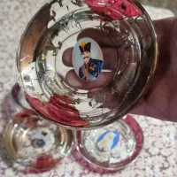 زیر سیگاری بلور ترک  کار صنایع دستی ابکاری طلا