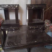 میز پذیرایی با چهار عدد گل میز