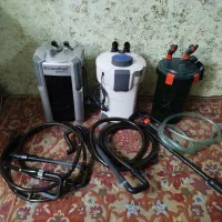 آکواریوم خم فیلتر سطلی چوب آبنوس و پمپ هوا و نور|ماهی|کرمانشاه, |دیوار