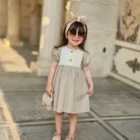 پیراهن آستین کوتاه لینن